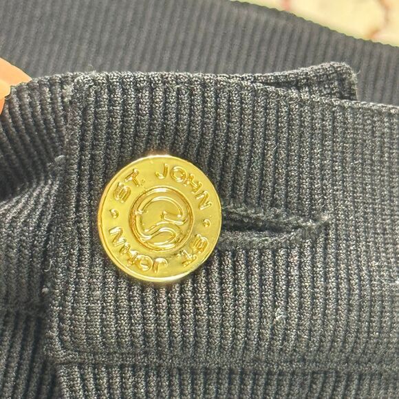 St. John Sport by Marie gray Pants Womens Size 12 Black High Rise Straight - Picture 9 of 9